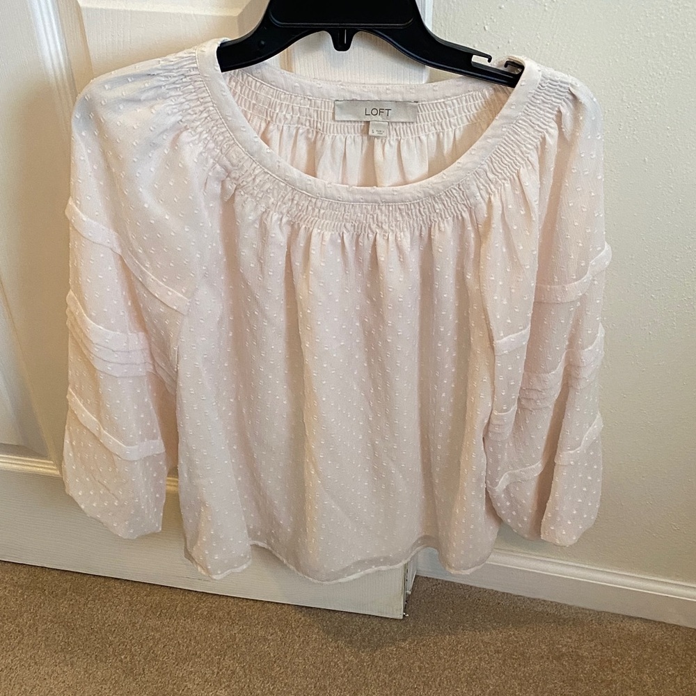 LOFT Women's Light Pink Blouse